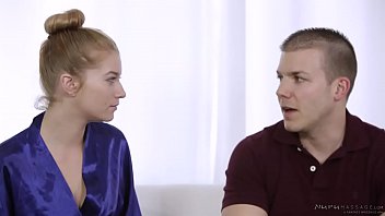 Preview 1 of Mom Angry Son Cums In - Arya Fae massaging a stressed student