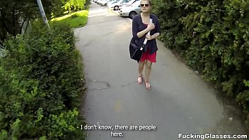 Preview 2 of Red Brda - Fucking Glasses - Outdoor fuck Lota in spycam glasses