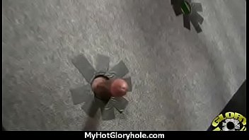 Preview 1 of Xxx Japan Prone - Ebony at the gloryhole jizzed on 7