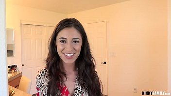 Preview 1 of Voyeur Public Posing - Kinky Family - Stepsis Cameron Canela obsessed with my dick