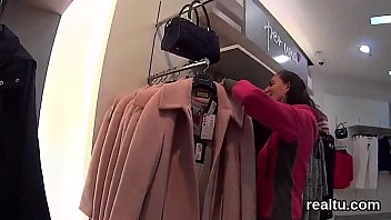 Preview 2 of Veronica Rodriguez Cfnm Fun - Attractive czech sweetie was teased in the mall and banged in pov