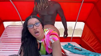 Preview 2 of Saudi Arab Sex Sex - two big ass babes dicked down outdoors