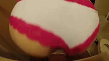Preview 4 of Phonerotica Girls Animal - Twink in lingerie riding dildo and cumming in his own mouth
