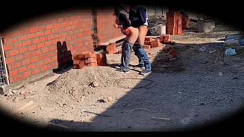 Preview 4 of Redhead Teen Nude - c&aacute_mara de seguridad en obra de construcci&oacute_n Ingeniera Nataly