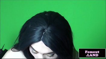 Preview 2 of Brittney Amber Mike Adriano - Stockinged femboy masturbating and asstoying