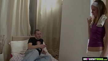 Preview 1 of Porm Jepan - BrokenTeens - Teen Athlete Zanna Works Out Her Man