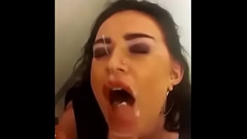 Preview 1 of Wrestler Ajlee Sex - cumshot on pregount girl -cumshot lesbian latina interracial pornstar creampie