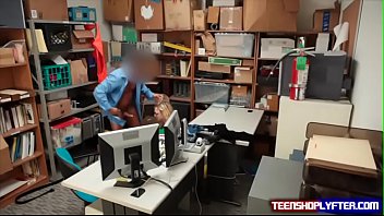 Preview 4 of Maxx Orloff - Blonde teen with sunglasses Zoe Parker facialized in backroom office