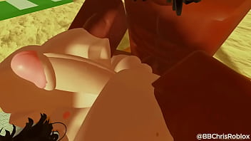 Preview 4 of Inceste Forc - Black bull fucking femboy bunny in roblox. (spanish sub)