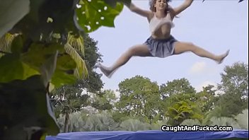 Preview 1 of Xvidoes Je - Trampoline fucky sucky with big tit