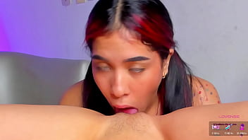 Preview 1 of Indian Desi Riyal Xxxx Vedio - Naughty girl licks wet pussy in POV