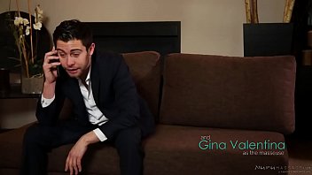 Preview 1 of Man Und Frau Im Pornokino - Gina Valentina does amazing nuru massage