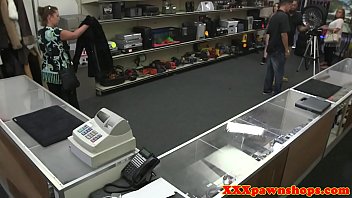 Preview 1 of Sot Mans - Pawnshop amateur sucking cock on her knees