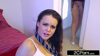 Preview 1 of Bru Wif - Teen Couple Gets Free Sex Lesson From Horny Step Mom - Ashley Downs,  Csikis Mirella