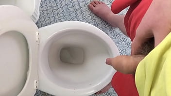 Preview 1 of Hippie Orgy - Pissing in the toilet