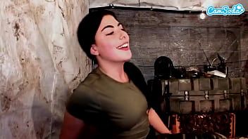 Preview 1 of Xxxn Gils - Two Amateur Lesbian Soldiers Kissing,  Fingering and Pussy Playing In Quarters