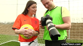 Preview 1 of My Husband Is So Old - Teen female footballer fucks photographer