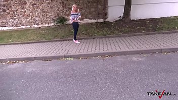 Preview 1 of Get Stress - Blonde with one shoe fuck stranger for promise buy new one