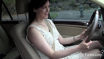 Preview 1 of Mommy Brazzers Big Hd Full - Yanks Cutie  Savannah Sly Masturbates In The Car