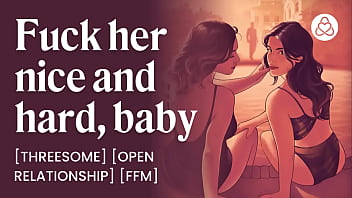 Preview 1 of Punishthatbitch Com - First time threesome with two women [audio porn for women] - EROTIC ASMR AUDIO PORN