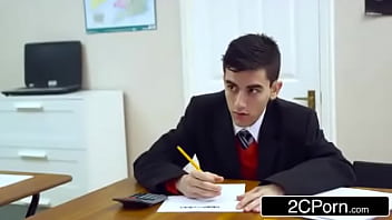 Preview 1 of Xxxchidau Com - Busty Teacher Can&#039_t Keep Her Hands Off Spanish Student in Class