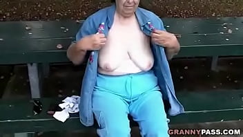 Preview 4 of Sexy Blonde Mmmf - Granny Flashing In Public