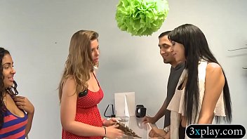 Preview 4 of Boy Strips Underwear Gay - Lovely girls flashed tits in local store