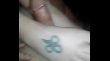 Preview 1 of Yes Wide - My Tifany giving sexy footjob till i cum all over her feet