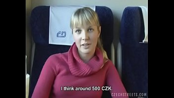 Preview 2 of Masage Tric - Czech streets Blonde girl in train