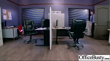 Preview 1 of Many Cock Load On Face - Slut Girl (Lauren Phillips) With Round Huge Tits Get Nailed In Office vid-15