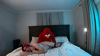 Preview 1 of Hot And Sexy Mom - Elmo Fucks Trans Woman