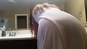 Preview 3 of Maman Perfect - Riding and gagging on dildo in summer dress