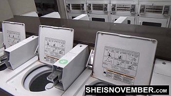 Preview 3 of Bangbros Bigtit - Petite Ebony Sheisnovember Meets A Stranger In Laundromat Who Wants Fuck Her Shaved Pussy,  Feeling Horny She Decides To Get Rough Doggystyle Fuck Quicky,  Point Of View Reality Sex In Public Screaming In Pain and Pleasure By Msnovember