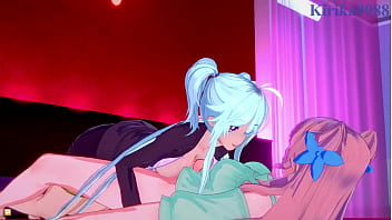 Preview 3 of Natasha Nice Johnny Shin - Cagliostro and Chris Yukine and Maria Cadenzavna Eve intense futanari sex. - Symphogear Hentai