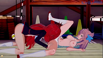 Preview 2 of Tembak Dalam Memek Crot - Kanade Amō and Maria Cadenzavna Eve and Cagliostro intense lesbian play. - Symphogear Hentai