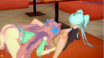 Preview 4 of Tembak Dalam Memek Crot - Kanade Amō and Maria Cadenzavna Eve and Cagliostro intense lesbian play. - Symphogear Hentai