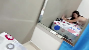 Preview 4 of Sexo Anal Por Dinero En La Calle - mi hermano me est&aacute_ viendo c&oacute_mo me cambio en el espejo.