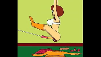 Preview 3 of Mom Dildo In Stockings - Velma&#039_s shemale contortion orgasm