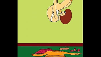 Preview 4 of Mom Dildo In Stockings - Velma&#039_s shemale contortion orgasm