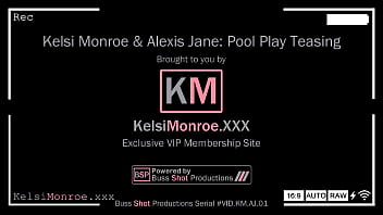 Preview 1 of Great Audition - KM.AJ.01 Kelsi Monroe &amp_ Alexis Jane Pool Play Teasing KelsiMonroe.XXX