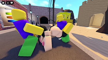 Preview 3 of Novinha Dormindo Sem Calcinha - Emma got fucked by 3 guys on the roblox whorblox street!