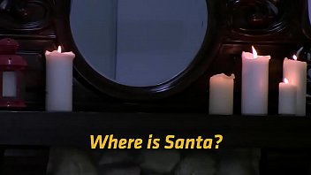 Preview 1 of Kitchen Plumber Mom - Sweet girls sneak up on Santa and treat him to anal threesome with golden shower