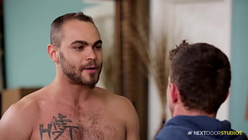 Preview 2 of Big Clock 1st Time - Brock Avery fucks burglar Darius Ferdynand
