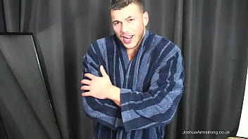 Preview 1 of Strict Women Belt Spanking - Playing with the good bits in his dressing gown