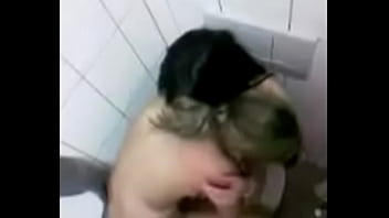 Preview 4 of Perversa Bellezza Lesbian - Teens masturbate in public toilet