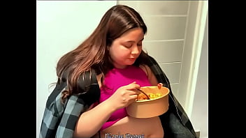 Preview 2 of Force Rebeca - Nicole Feeding Her Chubby Tummy (prev)
