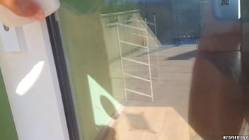 Preview 1 of Italixnxx - Sexy guy walking naked and Masturbating his big cock in a public bathroom - Risky cum