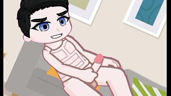 Preview 3 of Cumsucking Wife - Novinho que acaba de completar 18 anos batendo punheta e gozando em anima&ccedil_&atilde_o gacha