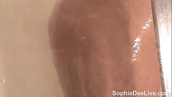 Preview 3 of Benta G Timo - Big Tit Sophie Dee Plays with Toys in the Shower