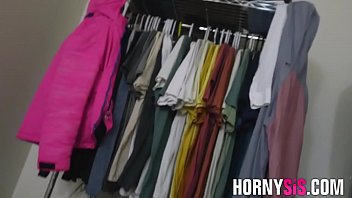 Preview 2 of Japan Grandfater - Horny Sexy brunette stepsister,  sucks and rides stepbrothers big cock